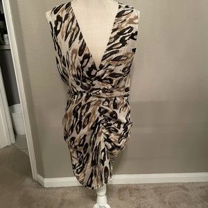 Sexy Myne asymmetrical touched silk dress